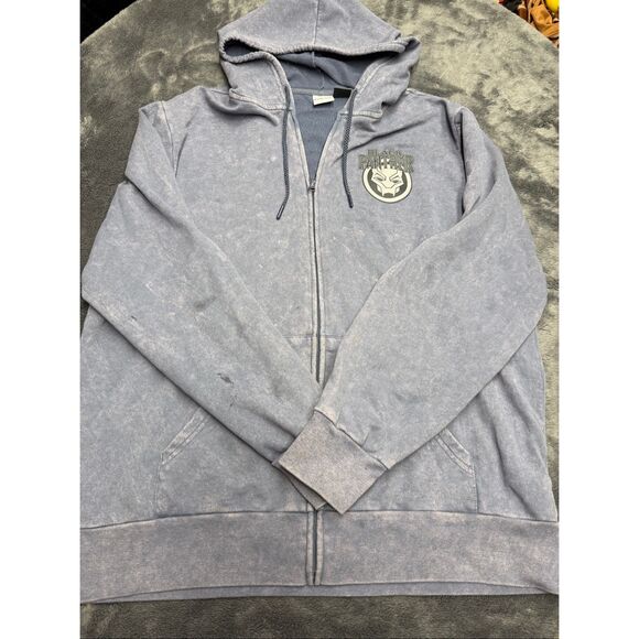 Marvel Black Panther Full Zip Men’s XL Hoodie with stains on sleeves and back (p - Picture 3 of 8